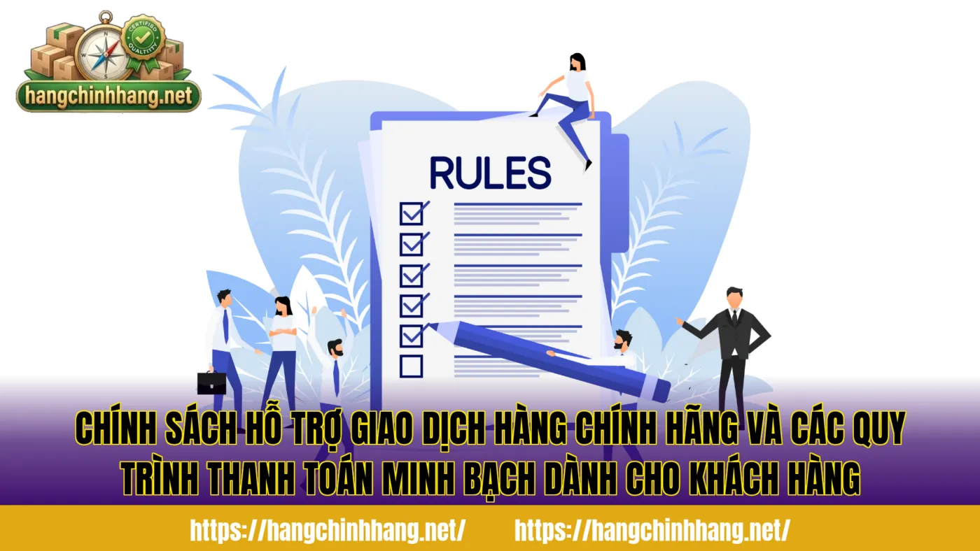 Chính sách hỗ trợ giao dịch hàng chính hãng và các quy trình thanh toán minh bạch dành cho khách hàng