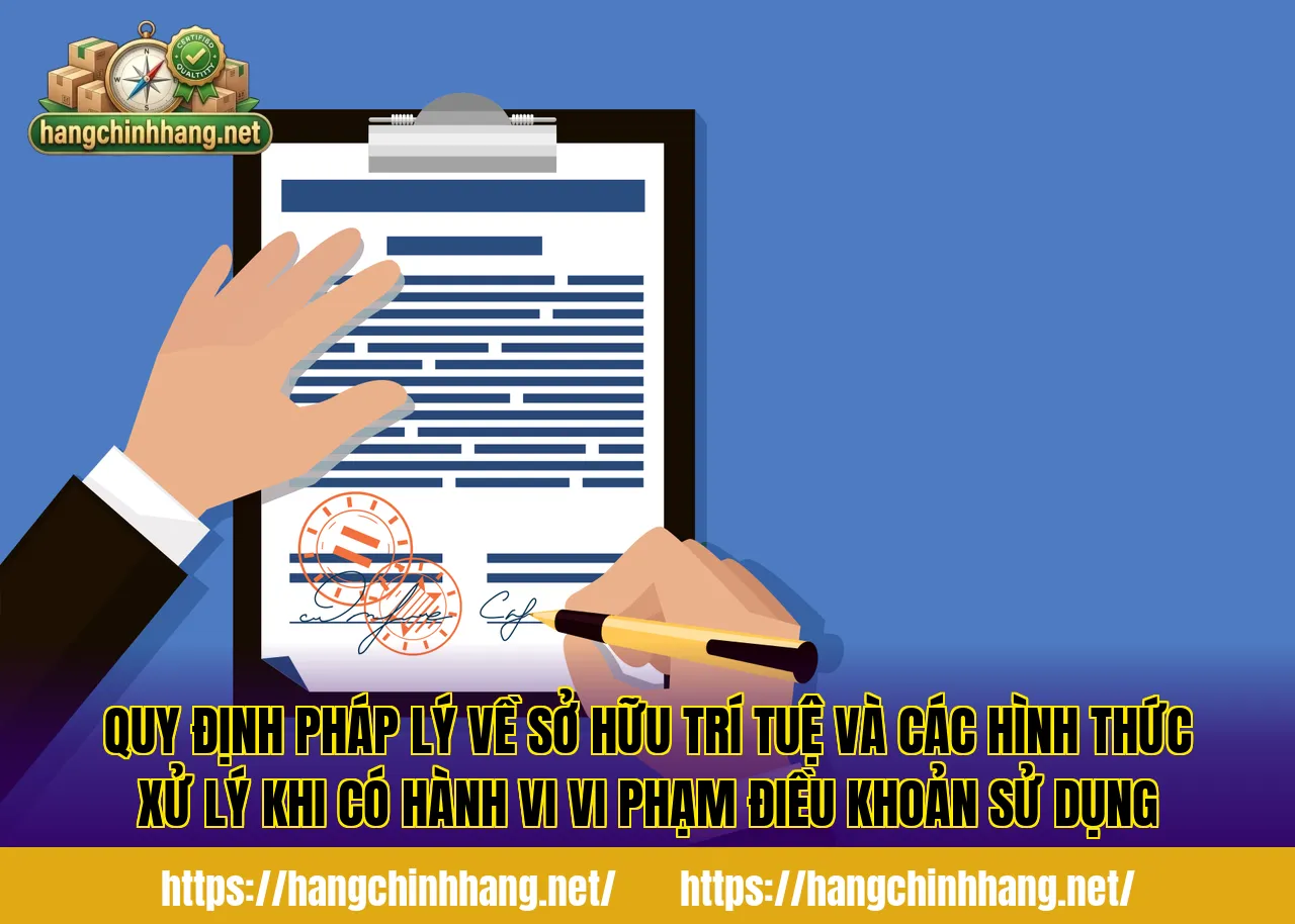 Quy định pháp lý về sở hữu trí tuệ và các hình thức xử lý khi có hành vi vi phạm điều khoản sử dụng