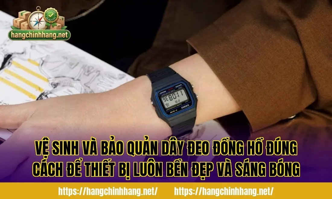 Vệ sinh và bảo quản dây đeo đồng hồ đúng cách để thiết bị luôn bền đẹp và sáng bóng