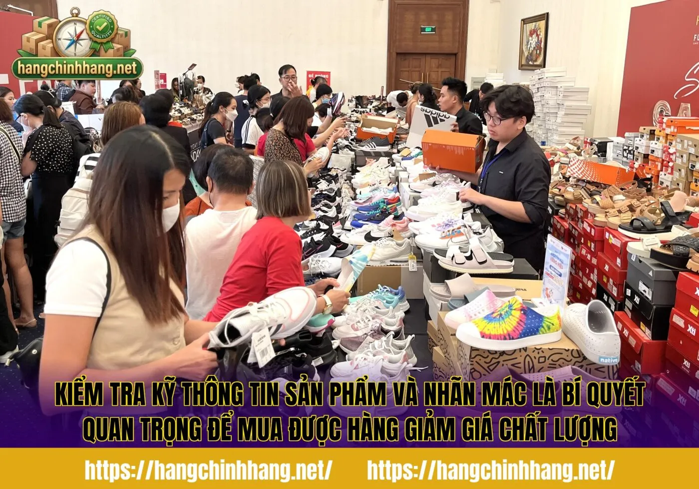 Kiểm tra kỹ thông tin sản phẩm và nhãn mác là bí quyết quan trọng để mua được hàng giảm giá chất lượng