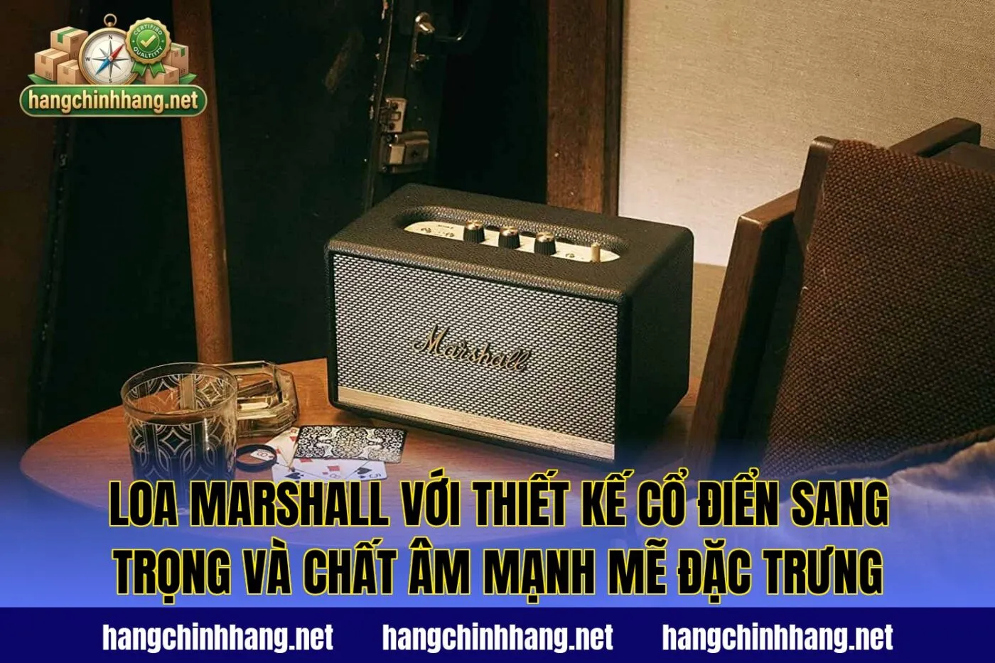 Loa Marshall với thiết kế cổ điển sang trọng và chất âm mạnh mẽ đặc trưng