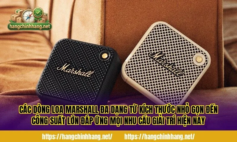 Các dòng loa Marshall đa dạng từ kích thước nhỏ gọn đến công suất lớn đáp ứng mọi nhu cầu giải trí hiện nay
