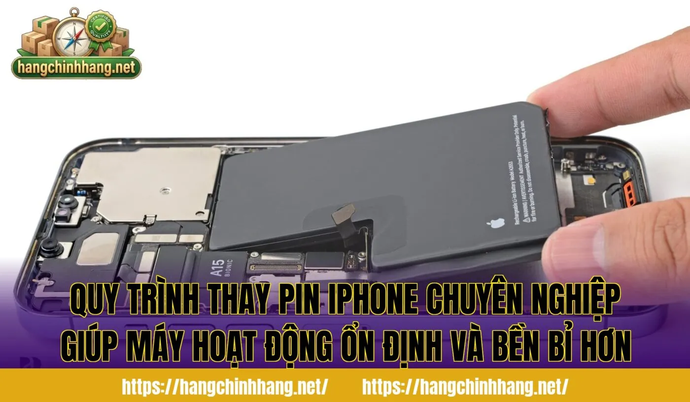 Quy trình thay pin iPhone chuyên nghiệp giúp máy hoạt động ổn định và bền bỉ hơn