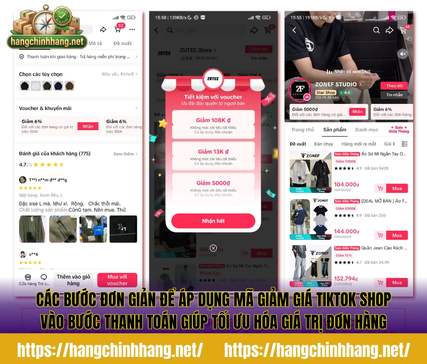 Các bước đơn giản để áp dụng mã giảm giá Tiktok Shop vào bước thanh toán giúp tối ưu hóa giá trị đơn hàng
